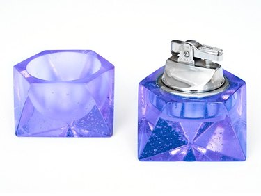 Octahedron Table Lighter and Ashtray Set