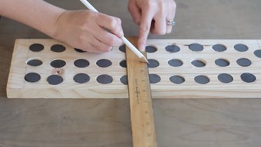 Marking center on the board