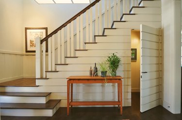 Hidden Storage Under Stairs (with Modern DIY Basement Railing