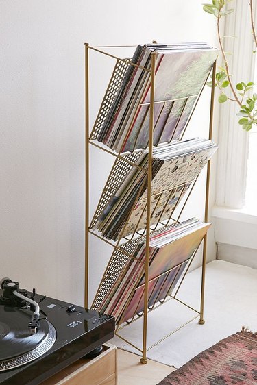 vinyl record storage rack