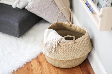 Basket with blanket