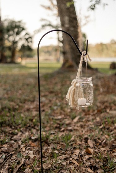 Mason jar lantern with tassel