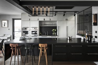 industrial style kitchen of Buster + Punch founder Massimo Minale