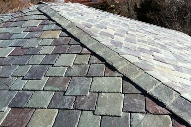 Slate roof detail.