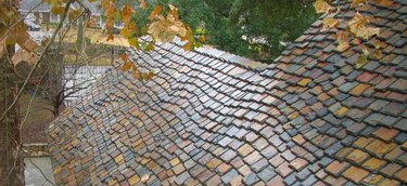 Colorful slate roof.