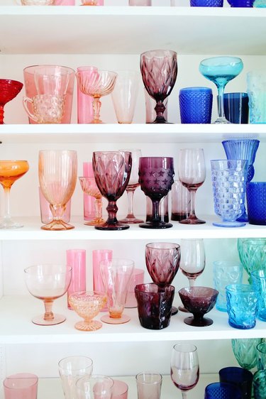 colorful glassware collection