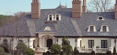 slate-roofed mansion