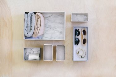 DIY bedroom idea drawer organizing boxes