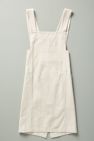 Off-white canvas gardening apron