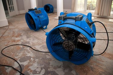 Using fans after a flood.