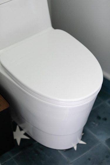 close up of toilet