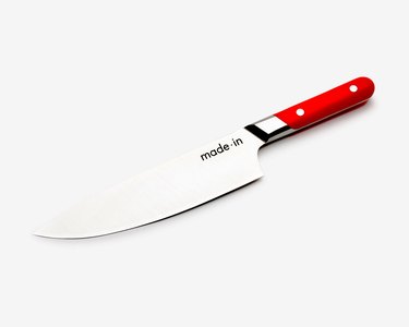 knife with red handle