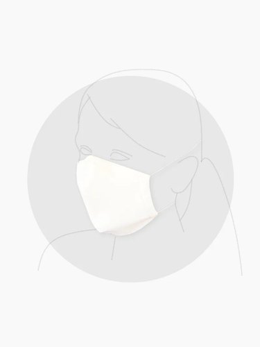 illustration of figure wearing face mask
