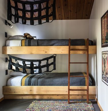 modern tiny house idea for bedroom with bunk beds