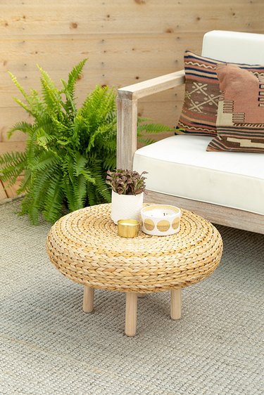 Ikea round rattan online stool