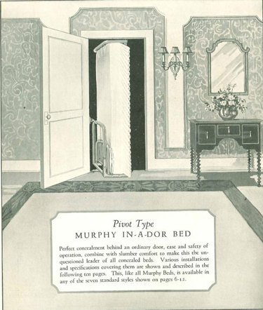 Image from a Murphy Bed Door Company promotional catalog, c. 1925.