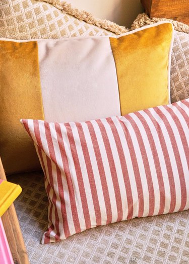 two striped cushions