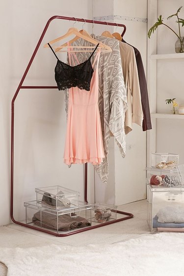 Leaning Clothing Rack