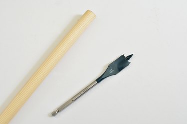 Wooden dowel and spade drill bit