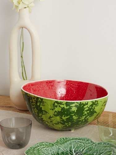 Bordallo Pinheiro Watermelon Earthenware Bowl, $35