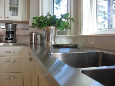 stainless steel countertop