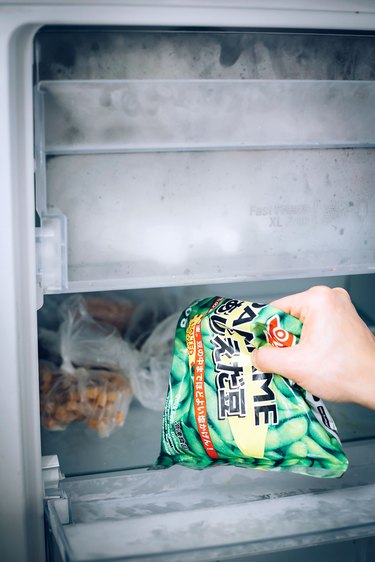 Removing food to clean freezer