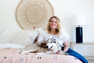 Meghan Phillips with one of her two dogs.
