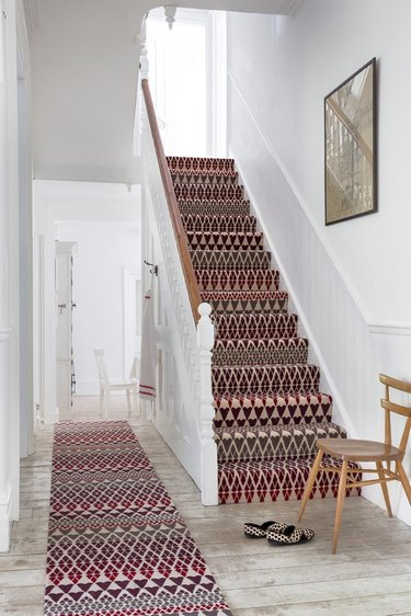 patterned stair carpet idea