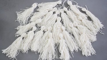 A pile of finished tassels