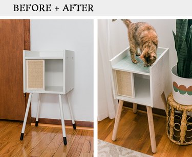 We hit 'upgrade' on this plain IKEA cat house to make it really shine.