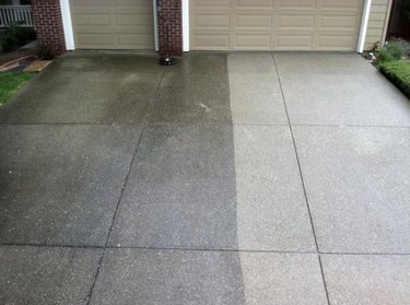 Sealed and unsealed concrete