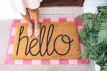 Doormat Layering Rug, Neutral Entryway Rug, Doormat Rug, Boho Rug