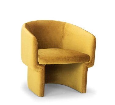 yellow velvet chair