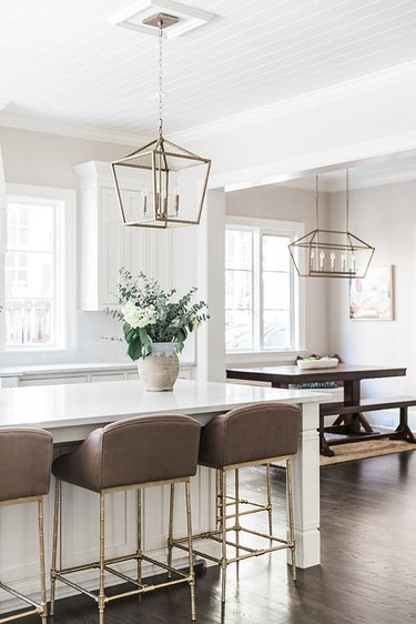 traditional kitchen lighting in white space