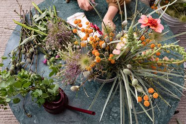 Floral Arrangement with Felisa Funes from of the flowers