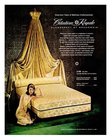 king bed vintage ad