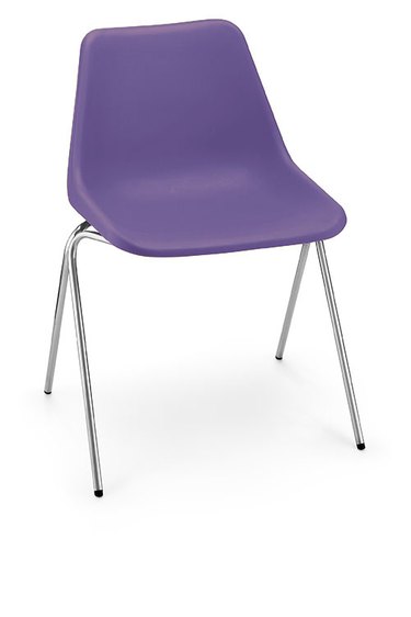 purple stackable chair from hille