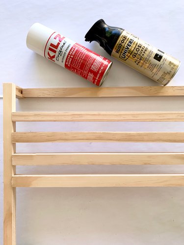 spray paint for modern towel rack DIY