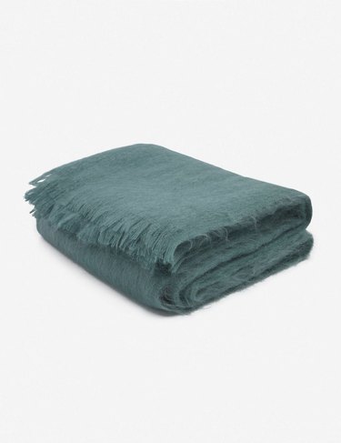 blue throw blanket