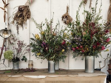 A collection of bouquets designed by Spencer Falls