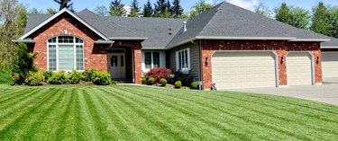 House with lawn.