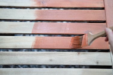 staining wood