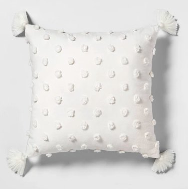 throw pillow with tassels