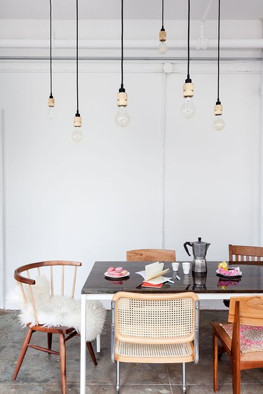 mix and match dining chairs in dining room