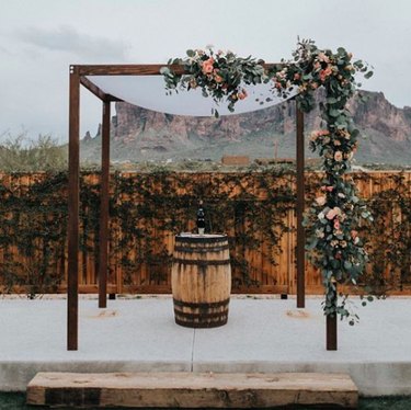 dark wood chuppah