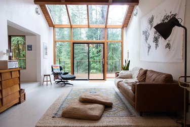 Atrium windows in the family room.