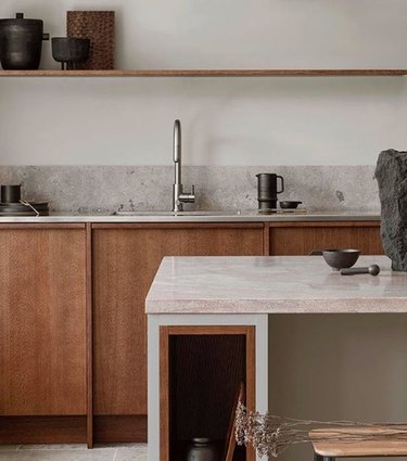 limestone countertops in kitchen