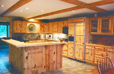A pine kitchen.