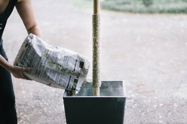 DIY & Done: Create an Outdoor Entertaining Space With String Light Poles