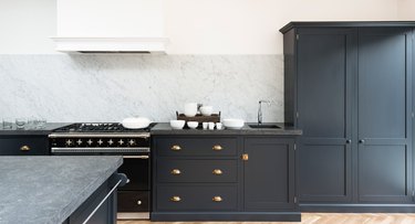 kitchen with Belgian blue limestone countertops
